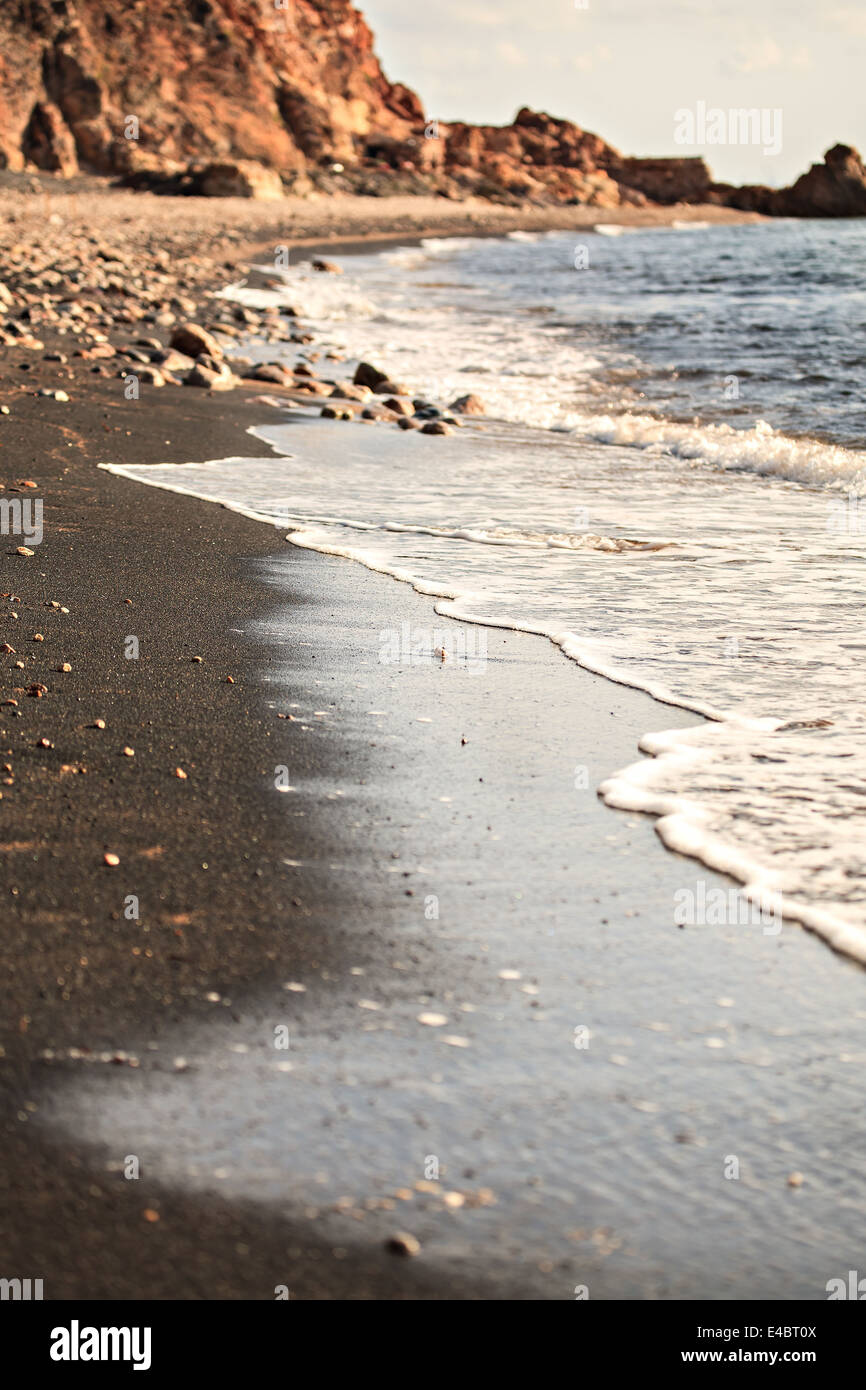 Topinetti spiaggia neer Rio Marina Isola d'Elba, Italia Foto Stock