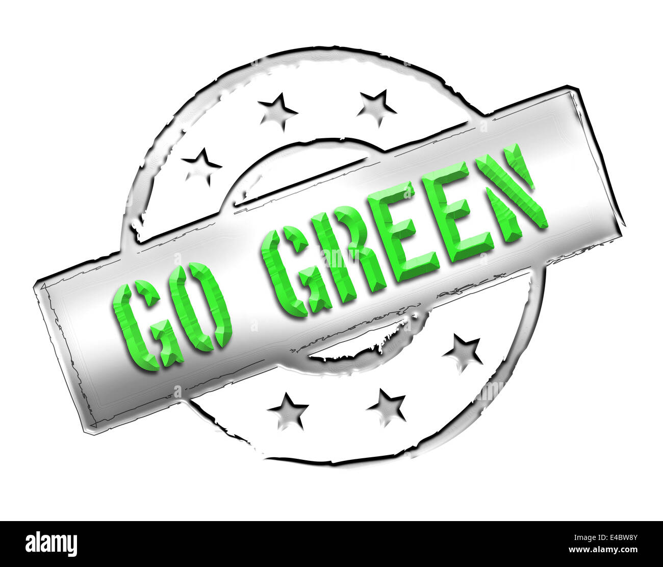 Timbro - GO GREEN Foto Stock