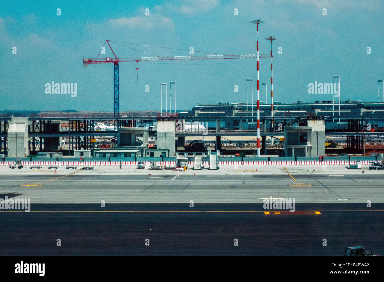 Costruzione di strutture a Roma Fiumicino aeroporto Foto Stock