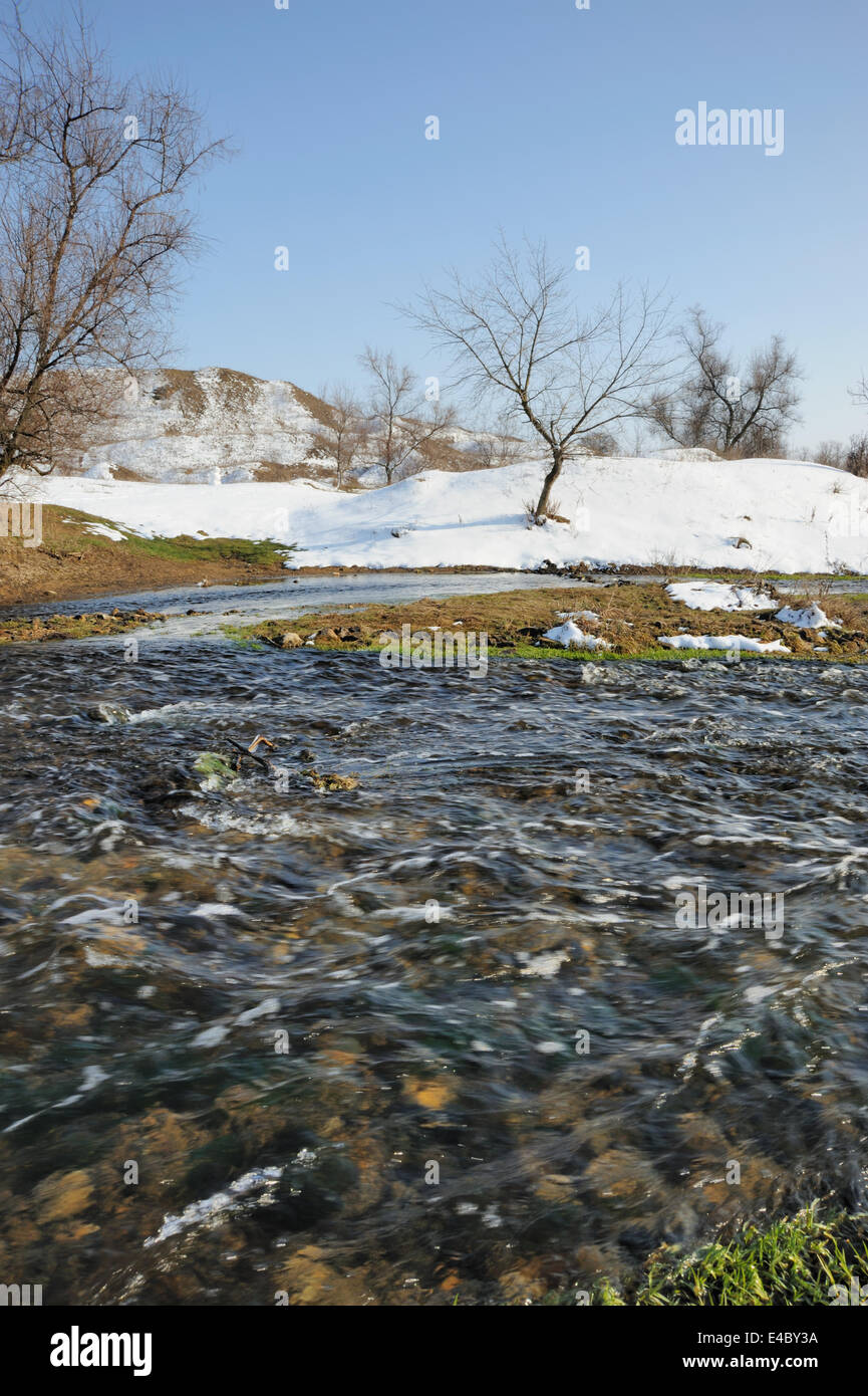 fiume della sorgente Foto Stock