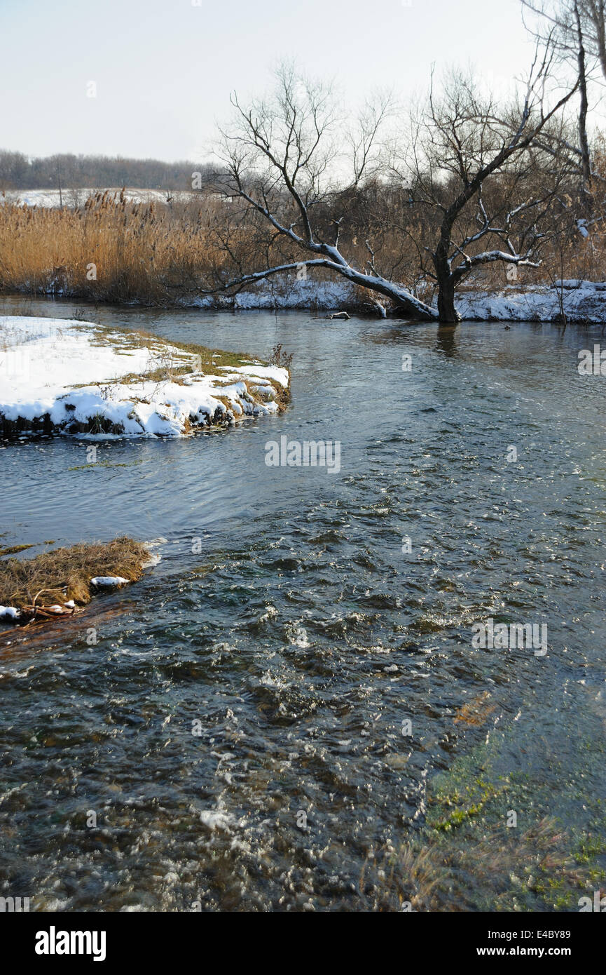 fiume della sorgente Foto Stock