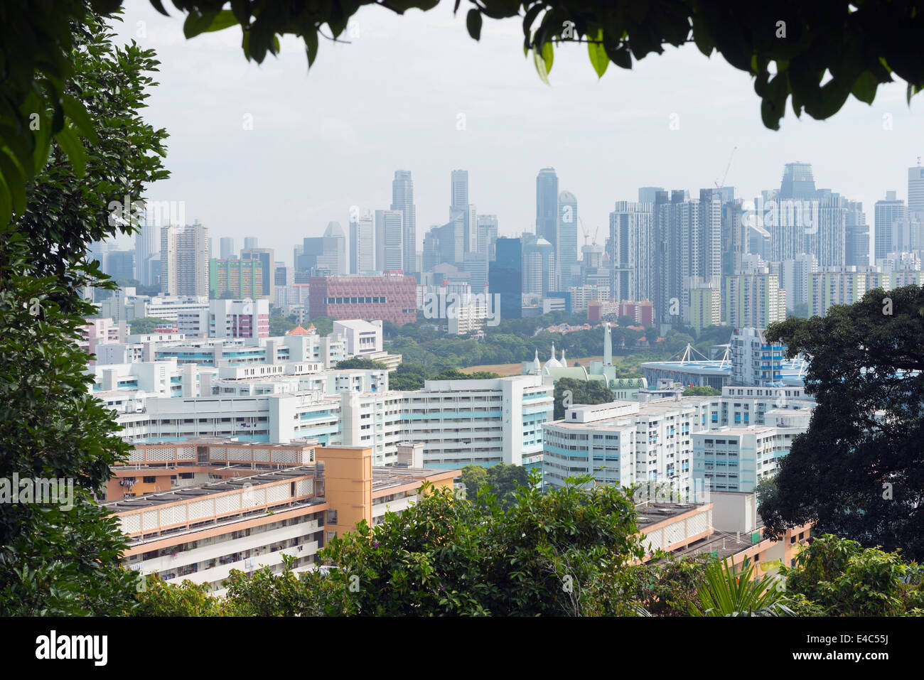 Il Sud Est asiatico, Singapore, città vista da creste meridionale Foto Stock