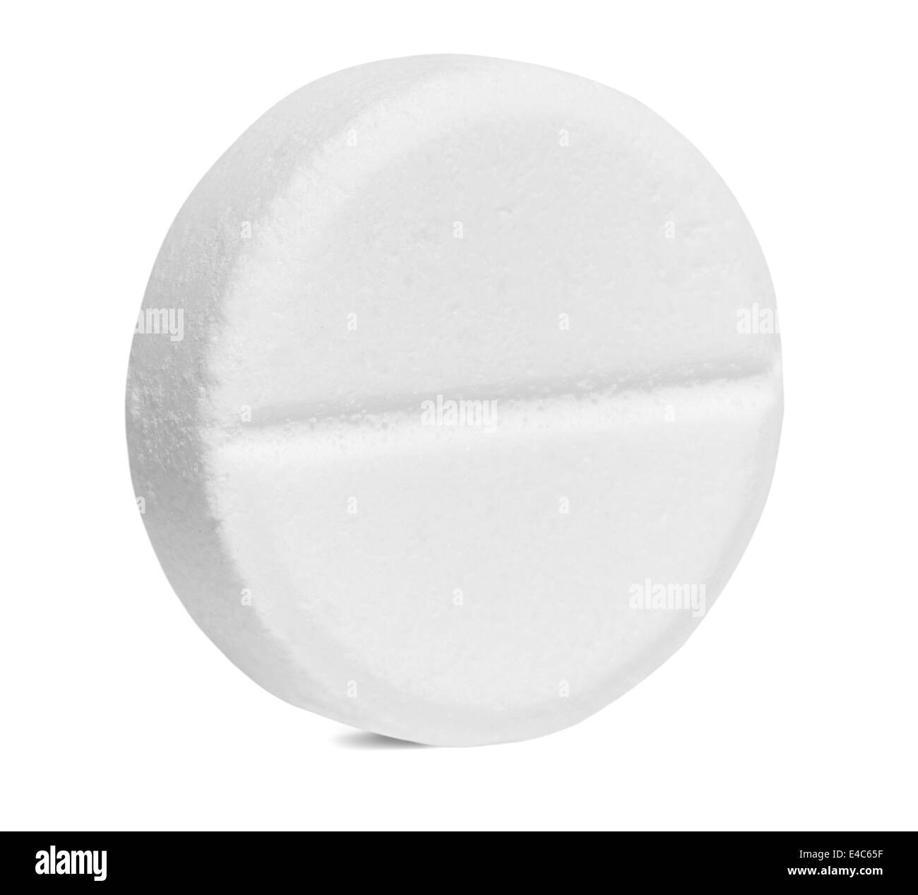 Pillola su sfondo bianco macro isolato Foto Stock