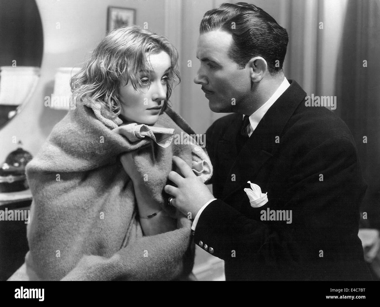 Carole Lombard, Preston Foster, sul set del film "Amore prima colazione', 1936 Foto Stock