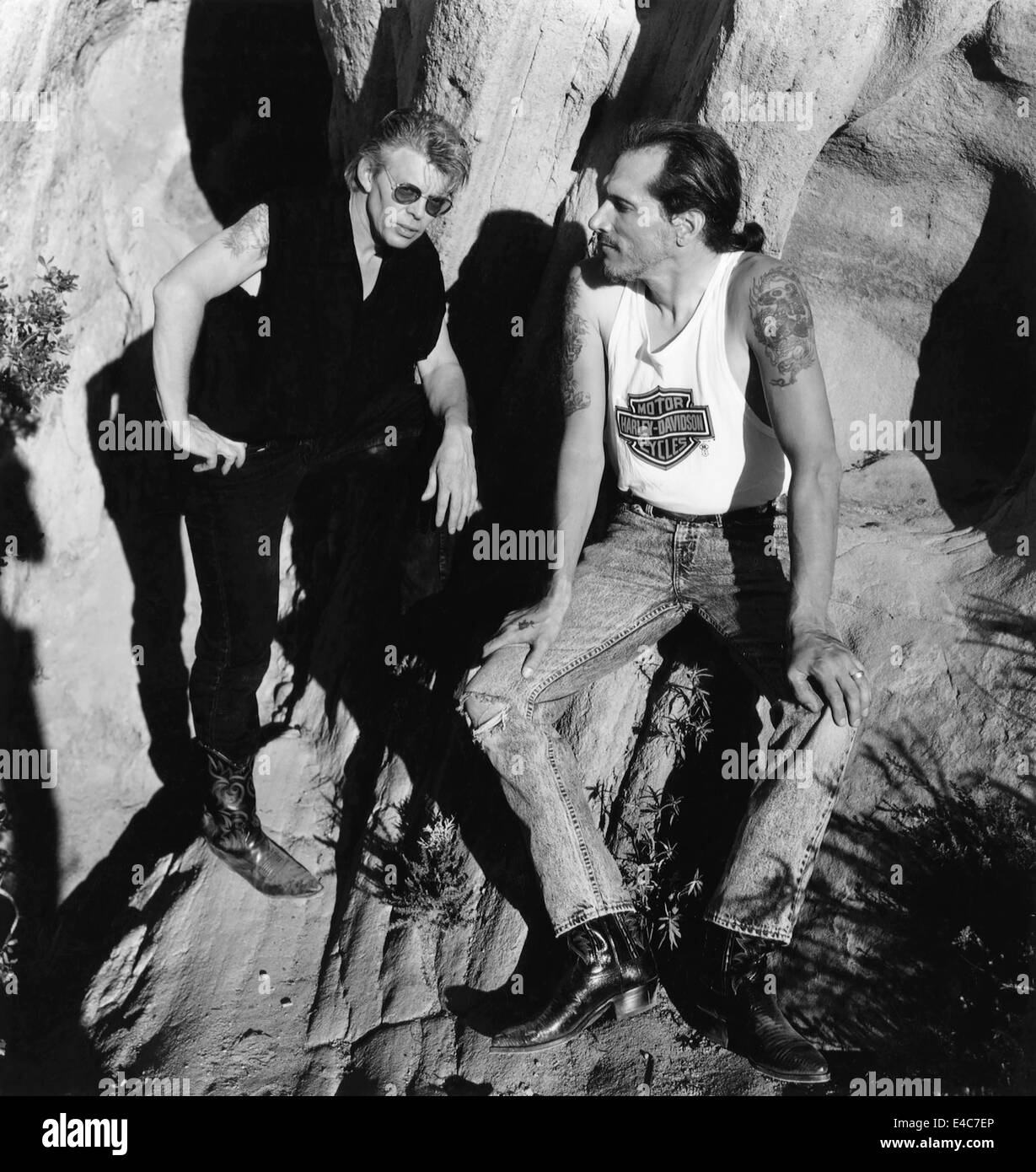 Jack Casady e Jorma Kaukonen, membri della American Blues-Rock Band Hot Tonno, Ritratto, 1990 Foto Stock