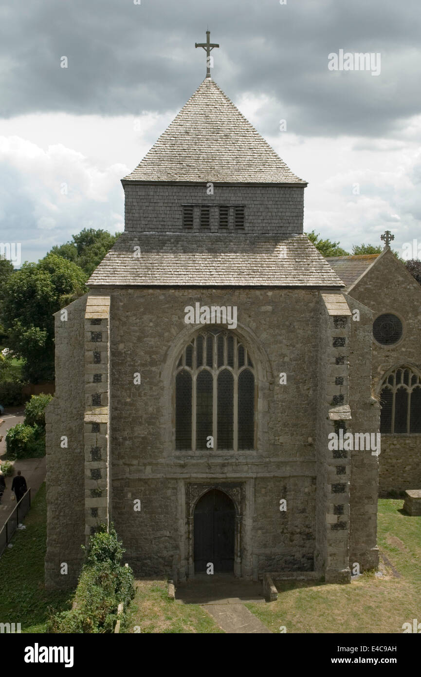Minster on Sea, la Royal Saxon Abbey, St Mary & St Sexburga (Abbazia di Minster) a Minster, Sheerness Isle di Sheppey Kent Regno Unito. 2014 2010sHOMER SYKES Foto Stock