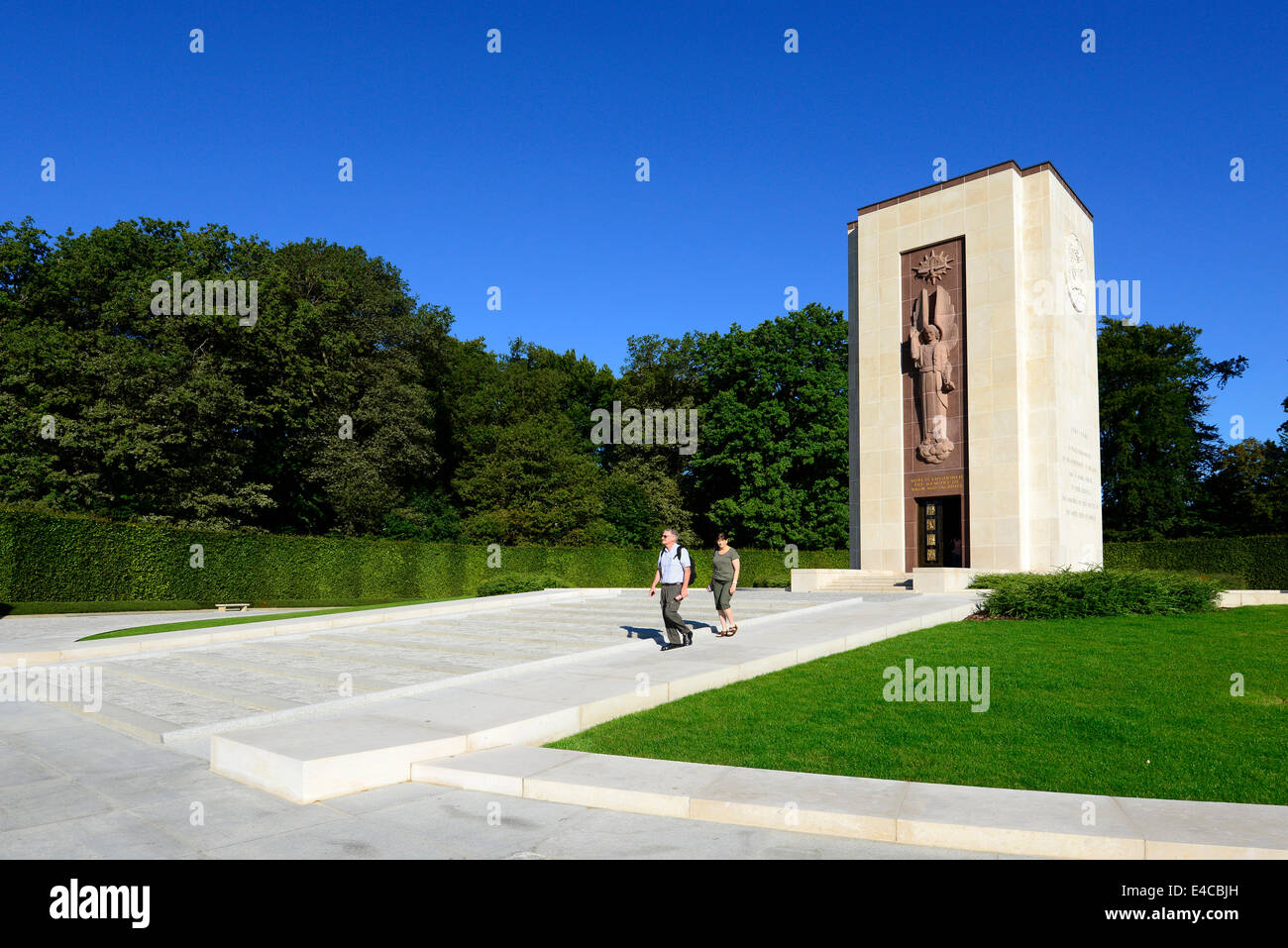 Croce Bianca marcatori Lussemburgo Cimitero e memoriale americano Europa II guerra mondiale Foto Stock