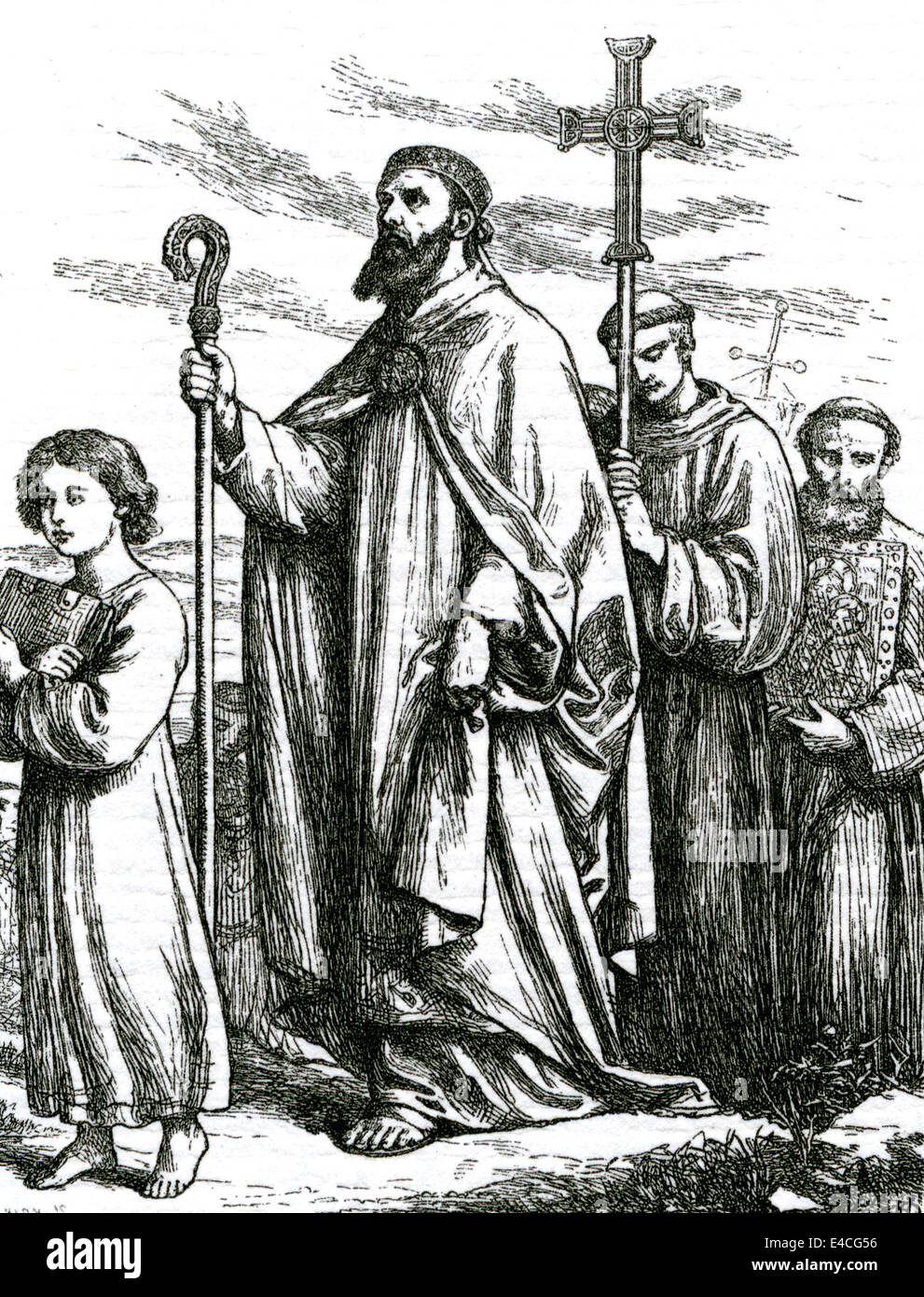 San Pietro arrivando a Tara di una incisione Vittoriano Foto Stock