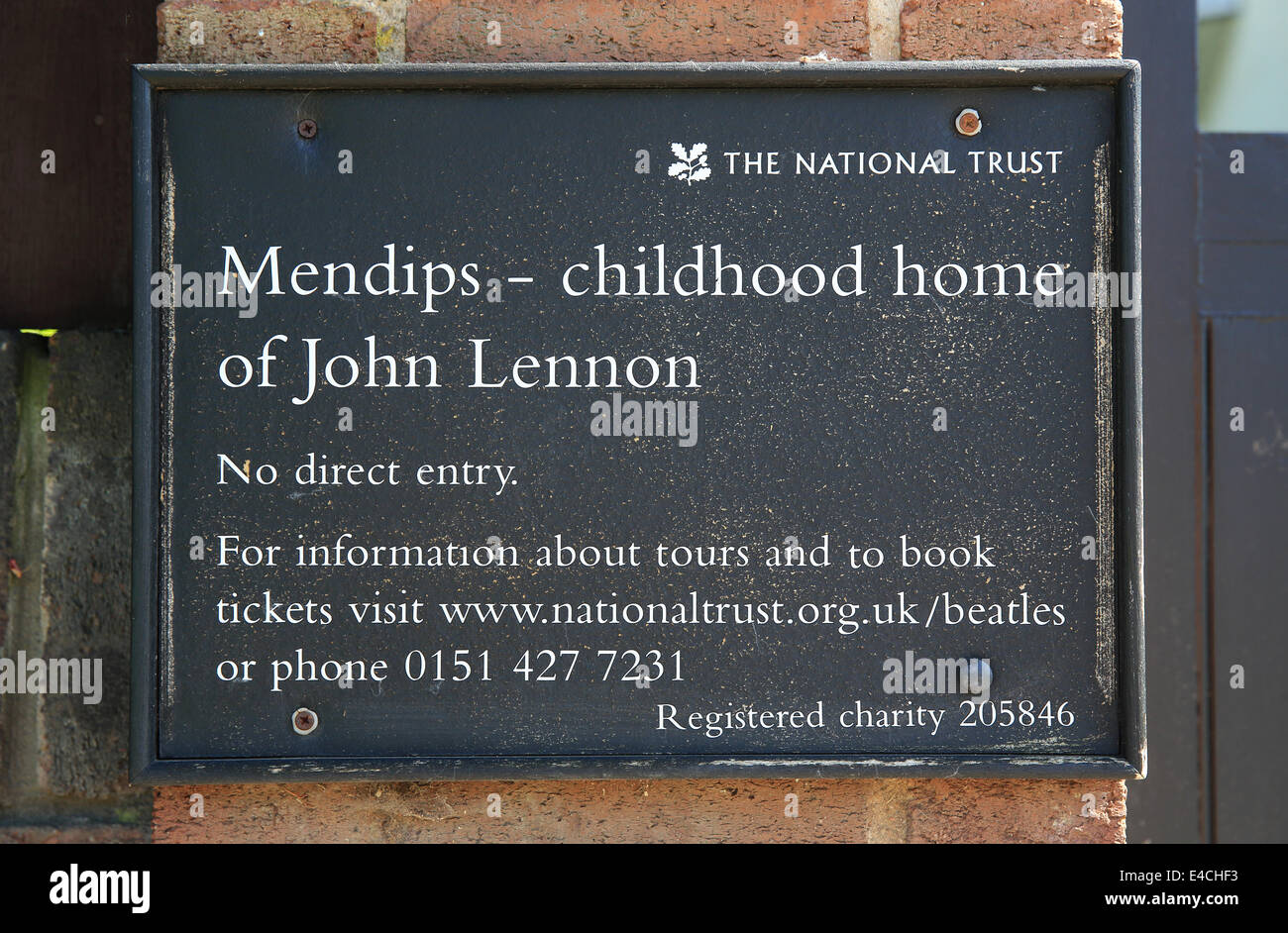 Mendips, la casa d'infanzia di John Lennon dei Beatles, ora di proprietà del National Trust, a 251 Menlove Avenue, Liverpool Foto Stock