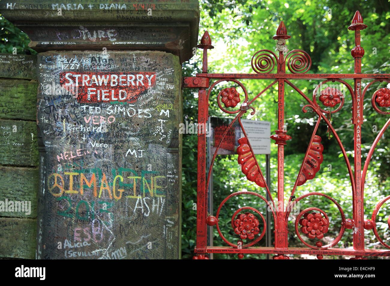 I cancelli del Strawberry Fields, l'Esercito della Salvezza in casa dei bambini che ha ispirato una canzone dei Beatles, Strawberry Fields Forever Foto Stock