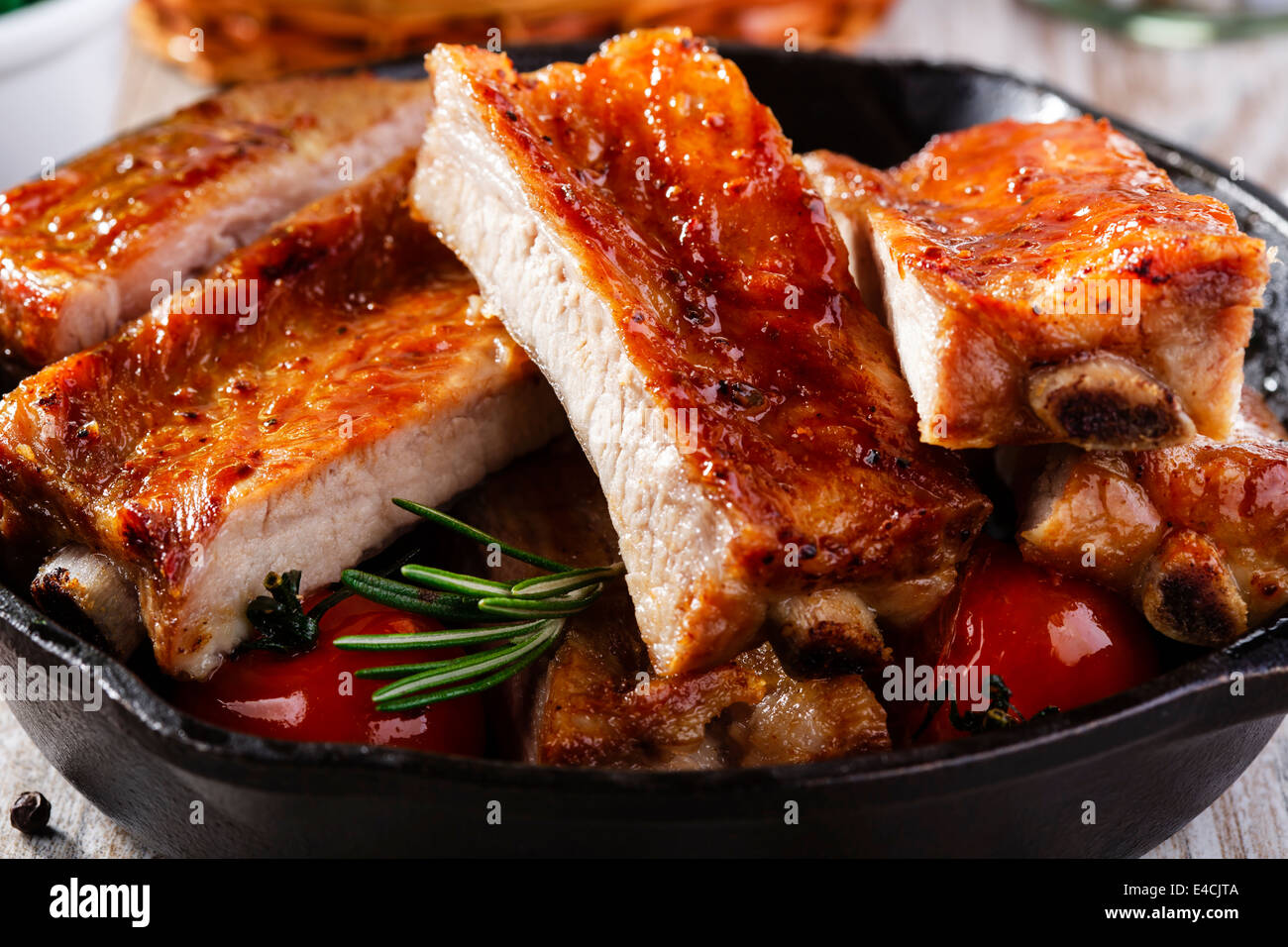 Costine Di Maiale Al Forno Foto Stock Alamy