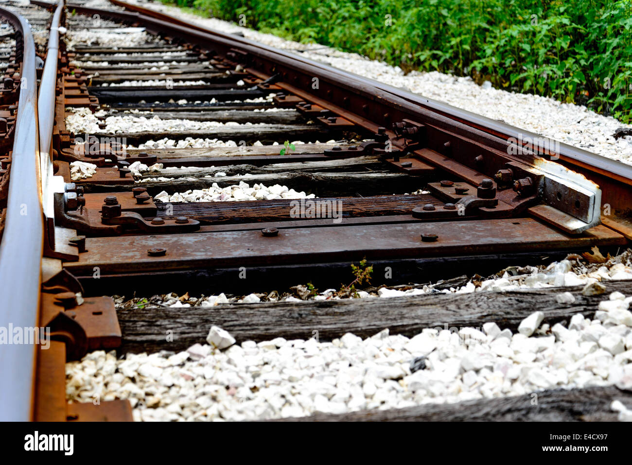 Storica i binari della ferrovia Foto Stock