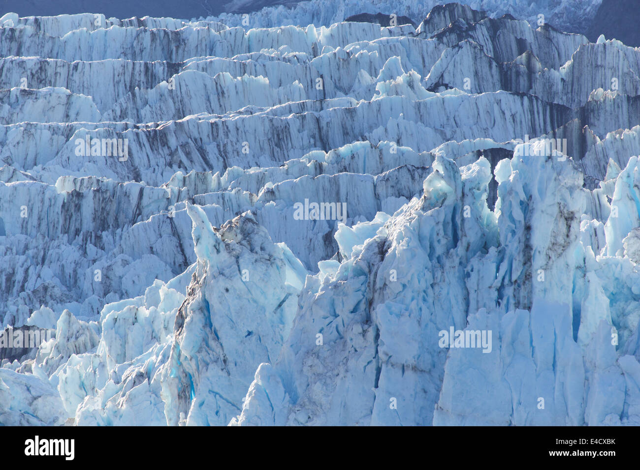 Sorpresa ghiacciaio, Harriman Fjord, Prince William Sound, Chugach National Forest, Alaska. Foto Stock
