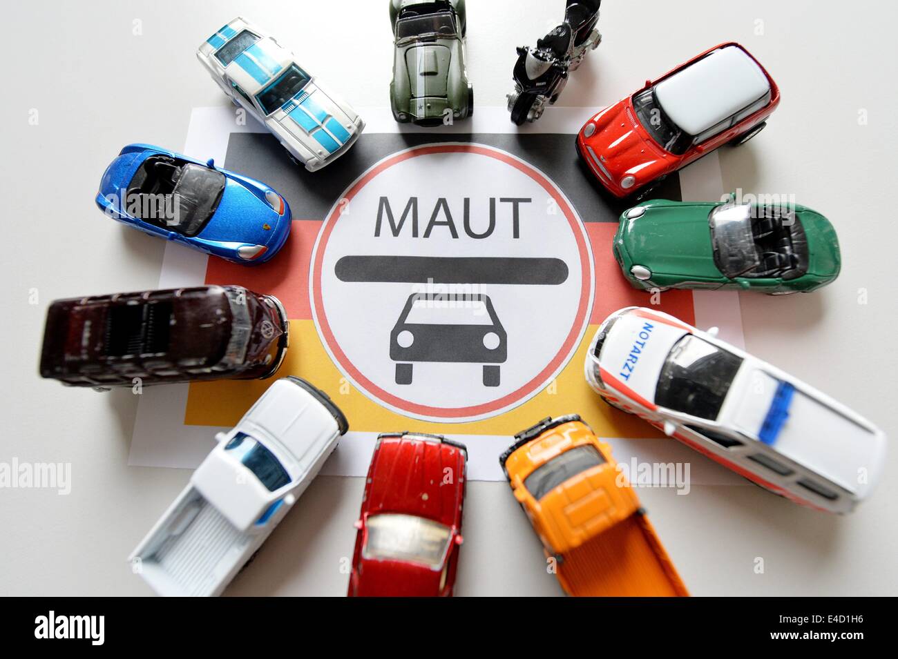 Immagine simbolica per l'auto con pedaggio in Germania, 08.Luglio 2014. Foto: Frank può Foto Stock