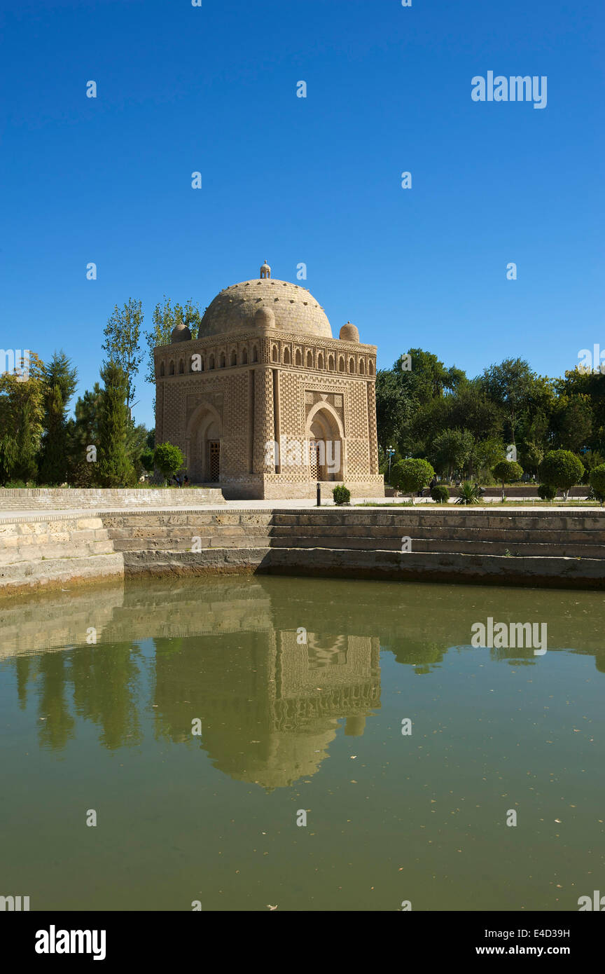 Mausoleo di Ismail Samani, Samanid Mausoleo, Bukhara, Uzbekistan Foto Stock