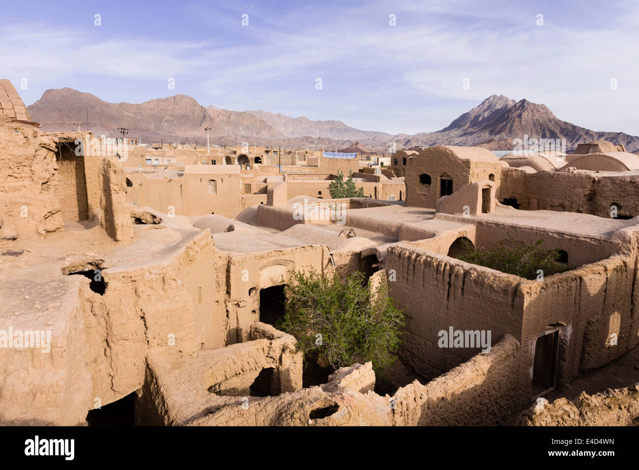 Rovine del villaggio di Safavid di Kharanaq, Meybod, Yazd, Iran Foto Stock