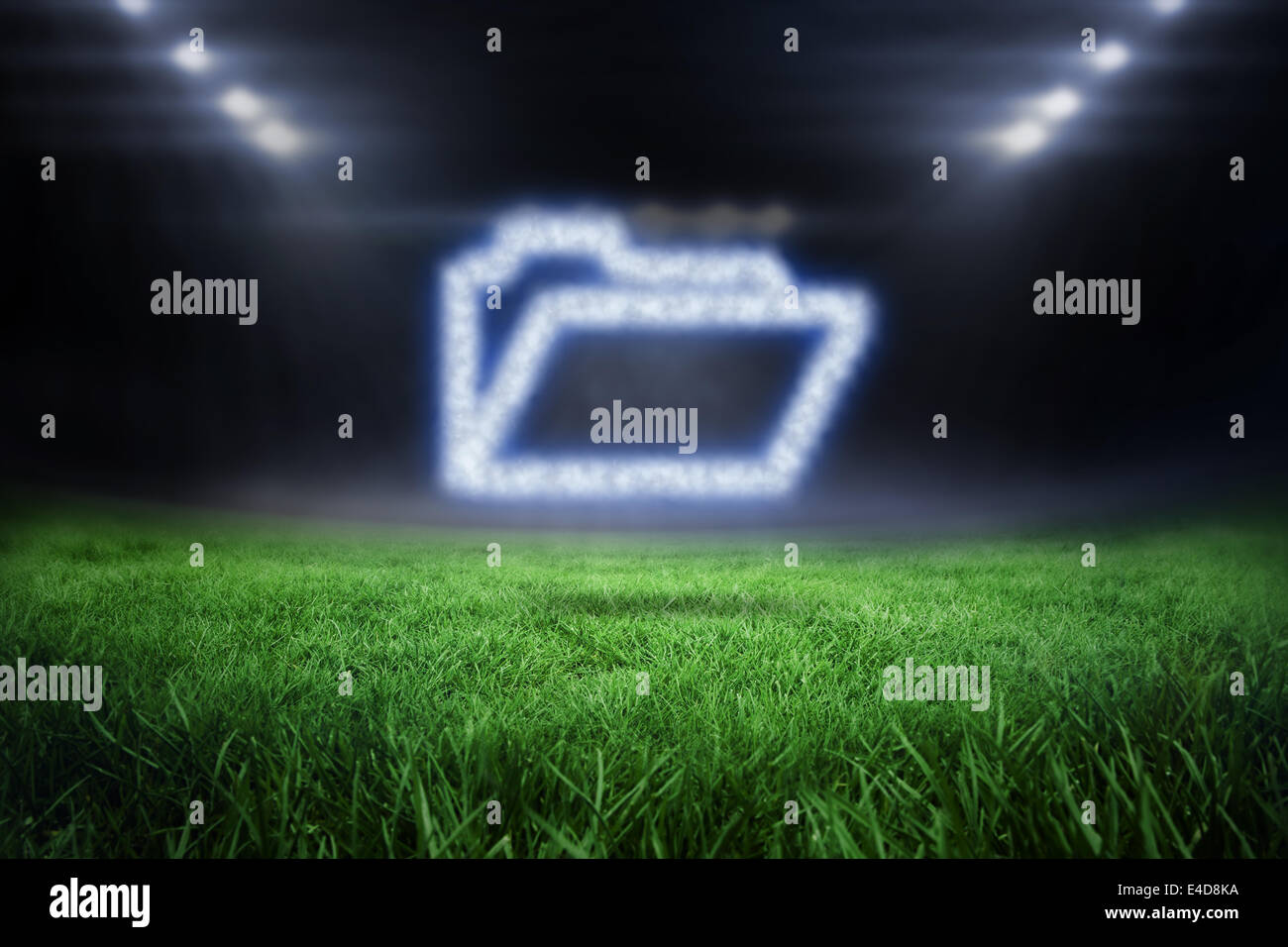 Immagine composita del cloud in forma di file aperto Foto Stock