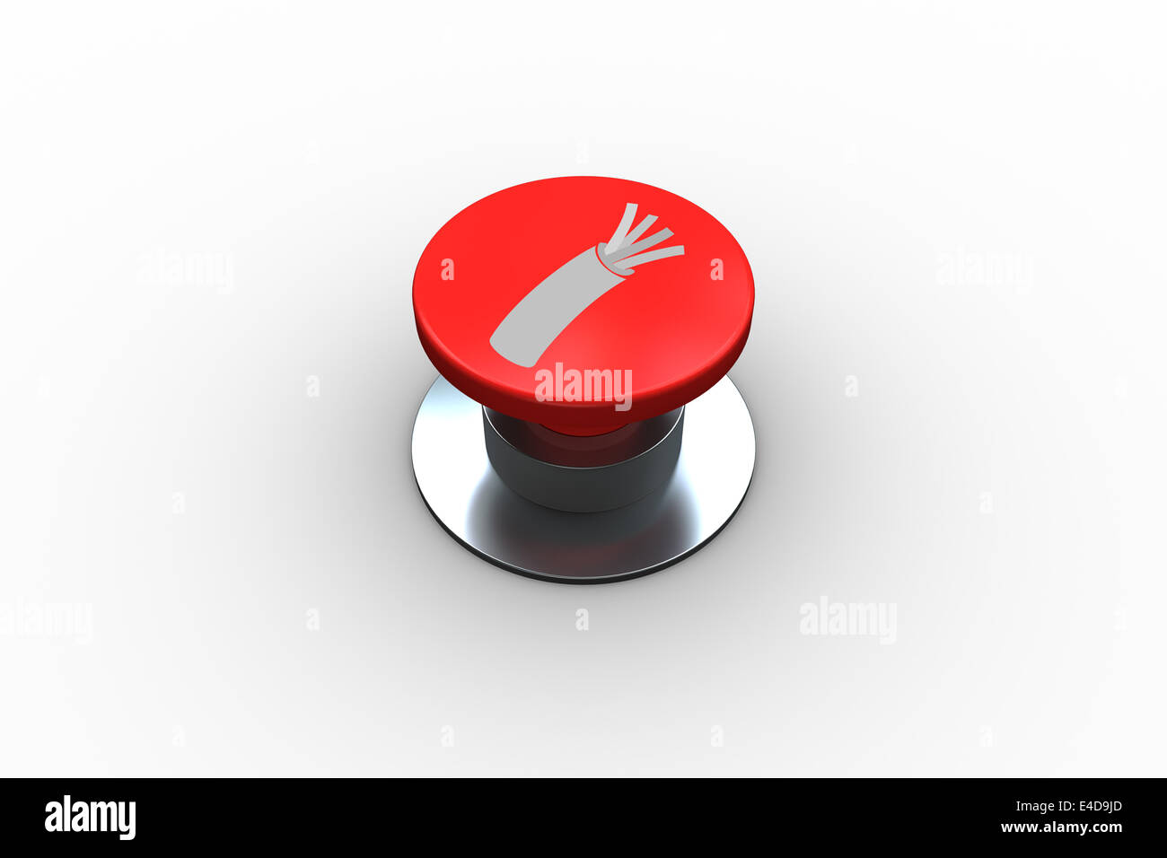 Immagine composita del cavo elettrico graphic sul pulsante Foto Stock