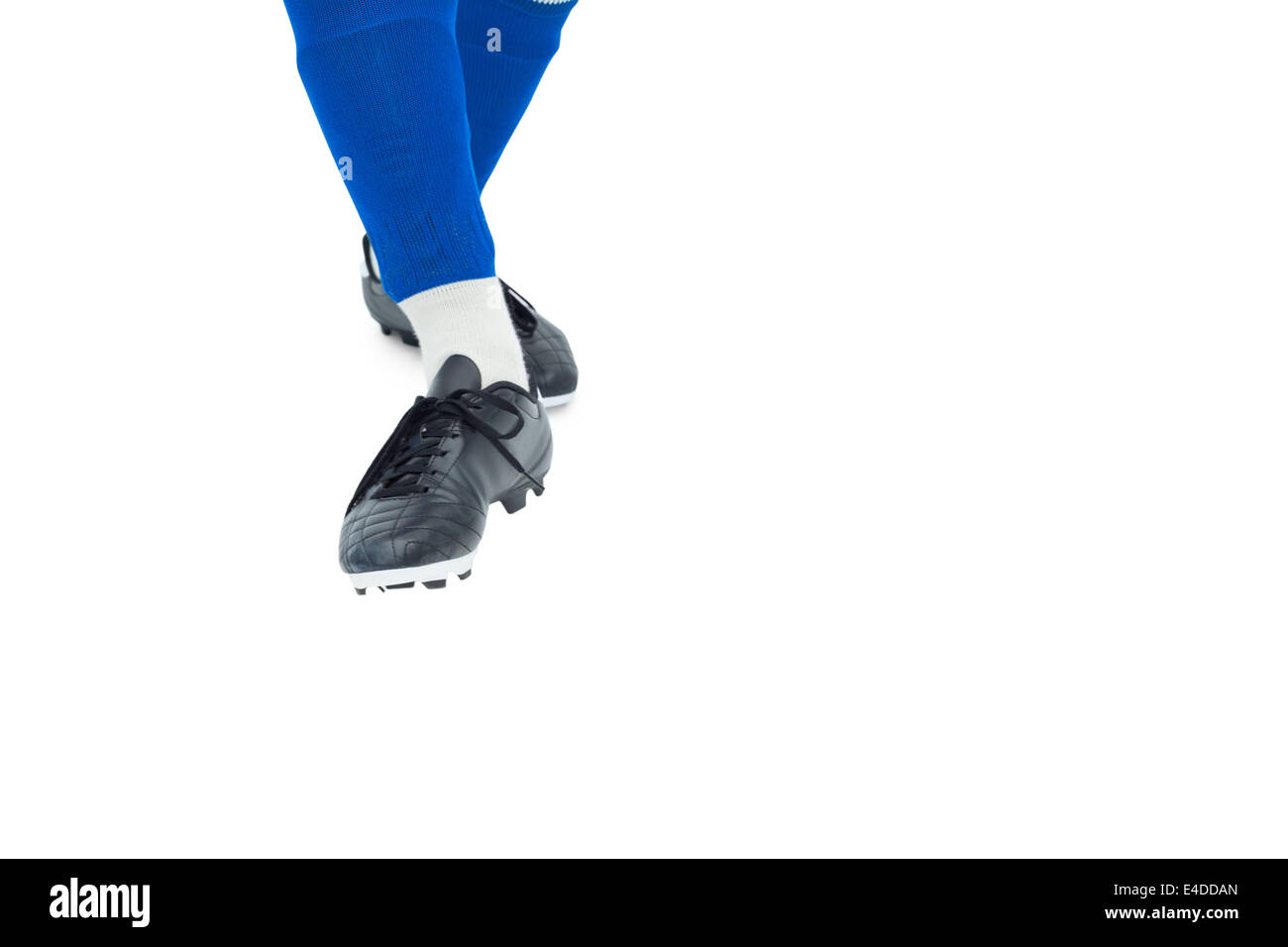Giocatore di football in calze blu Foto Stock