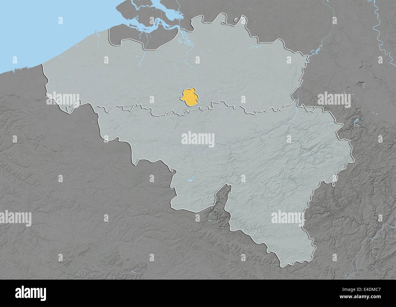 La regione di Bruxelles, Belgio, Mappa di sfiato Foto Stock