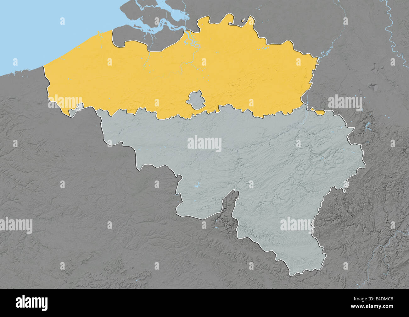 La regione fiamminga, Belgio, Mappa di sfiato Foto Stock