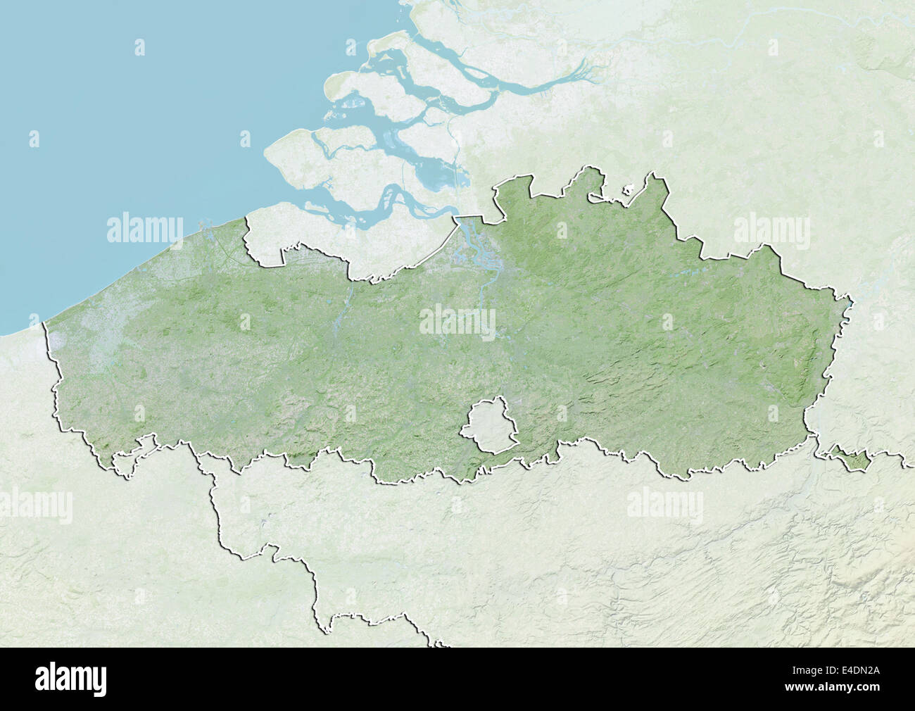 La regione fiamminga, Belgio, Mappa di sfiato Foto Stock