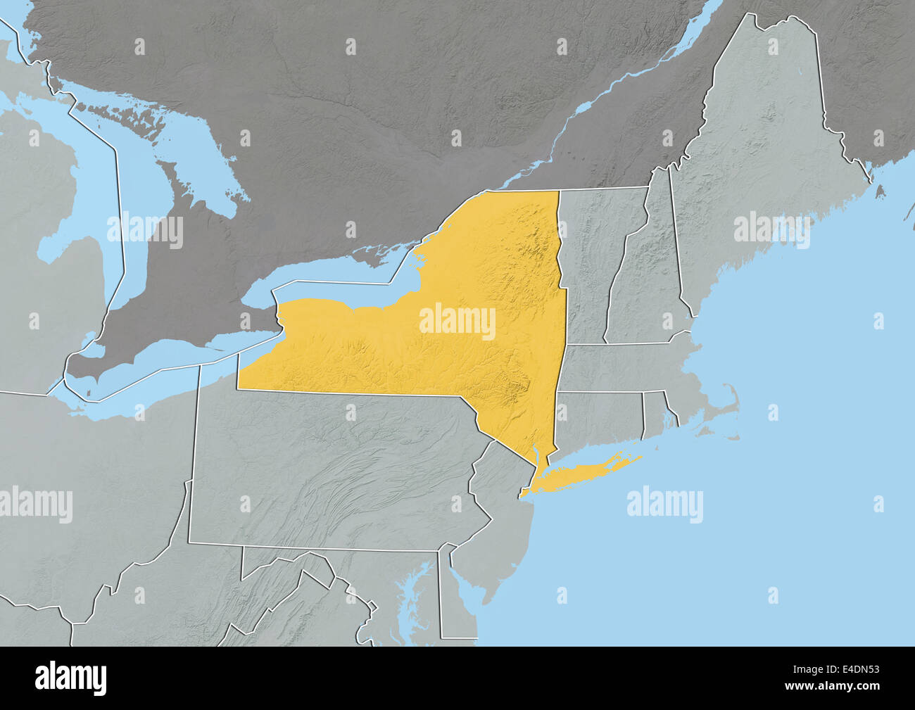 Stato di New York, Stati Uniti, Mappa di sfiato Foto Stock