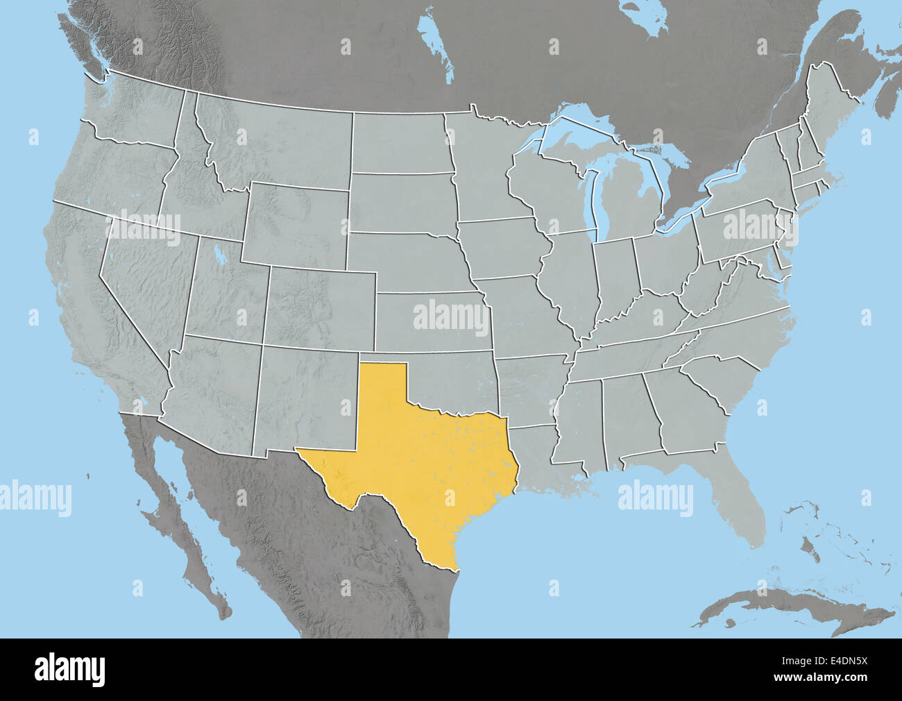 Stato del Texas, Stati Uniti, Mappa di sfiato Foto Stock