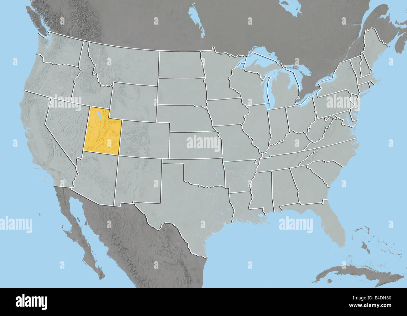 Stato dello Utah, Stati Uniti, Mappa di sfiato Foto Stock