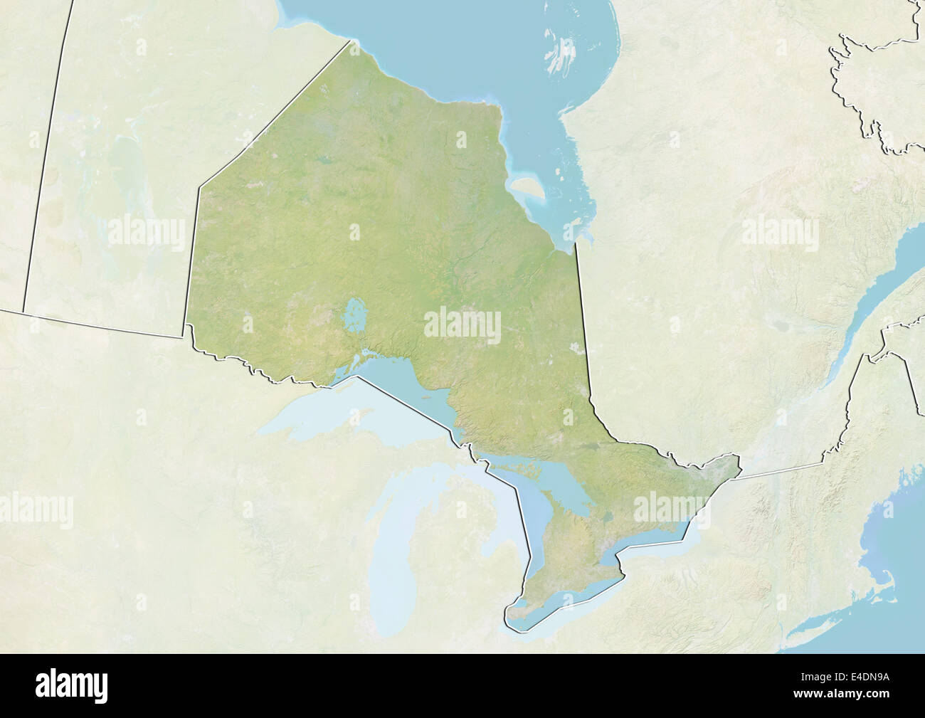 Provincia di Ontario, Canada, Mappa di sfiato Foto Stock