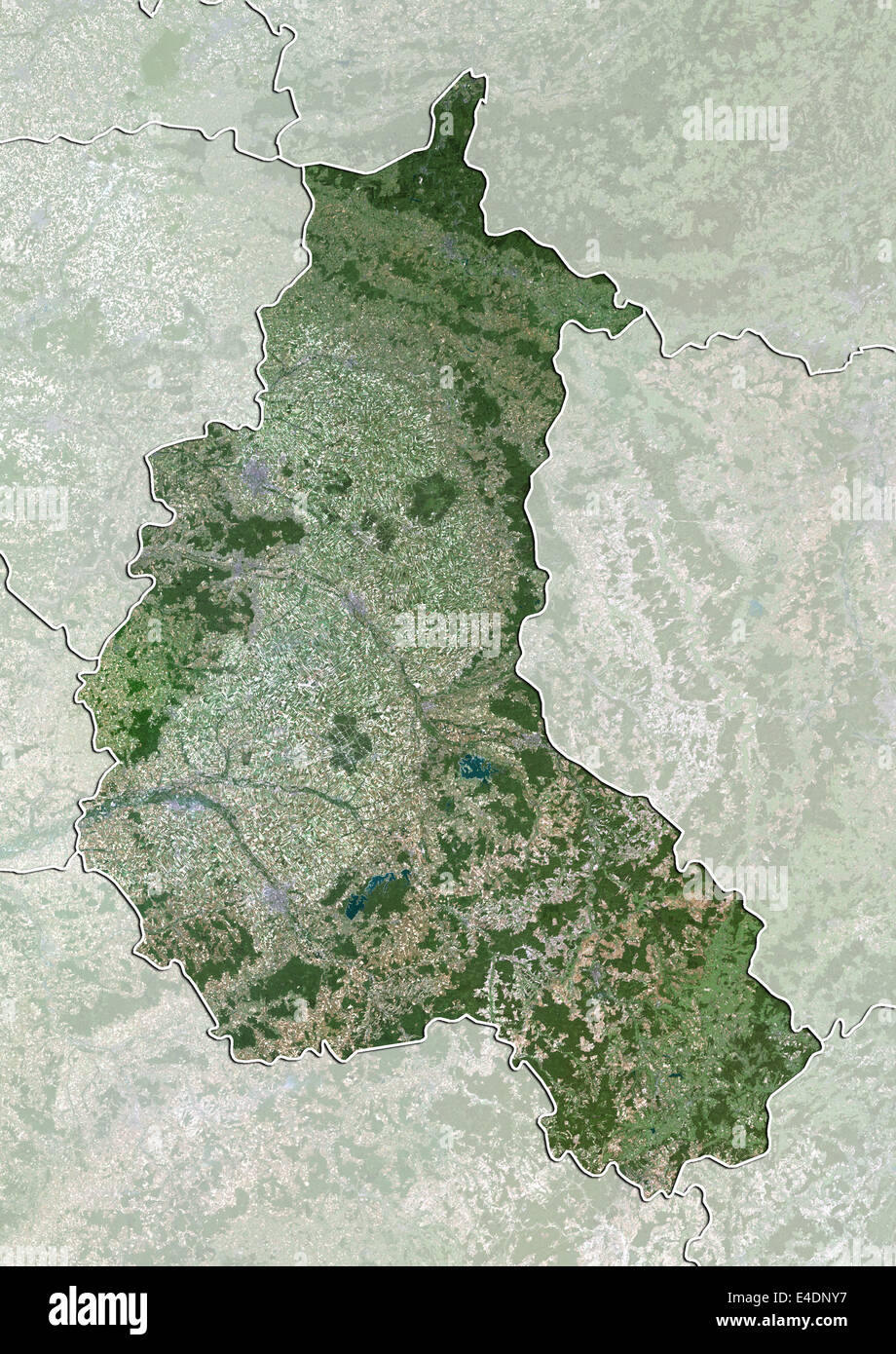 Regione Champagne-Ardenne, in Francia, True Color satellitare immagine Foto Stock