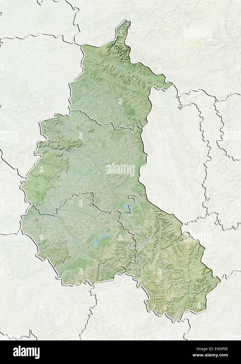 Regione Champagne-Ardenne, in Francia, Mappa di sfiato Foto Stock