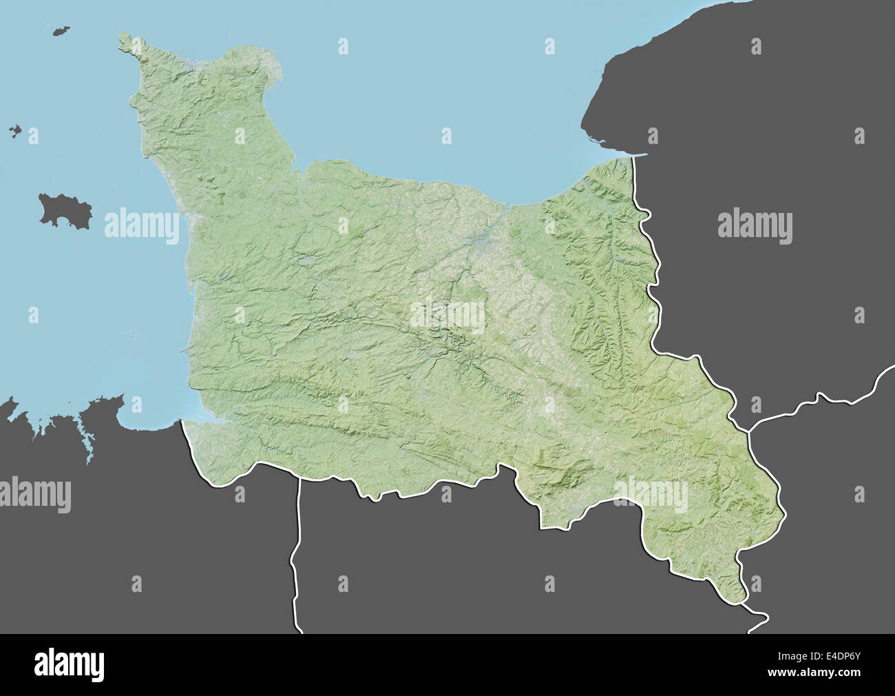 Regione della Bassa Normandia, Francia, Mappa di sfiato Foto Stock