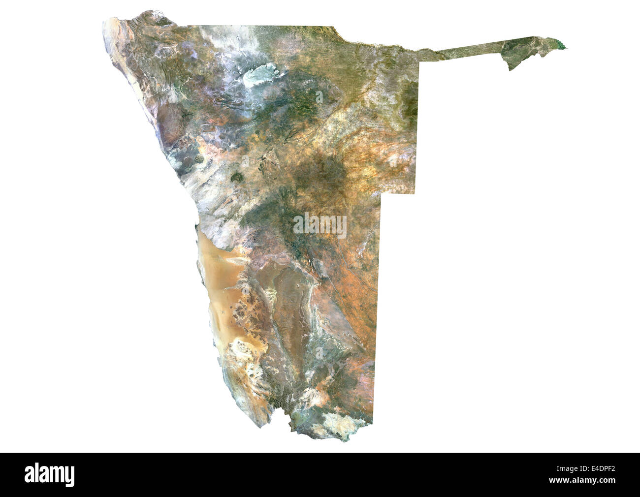 La Namibia, immagine satellitare Foto Stock