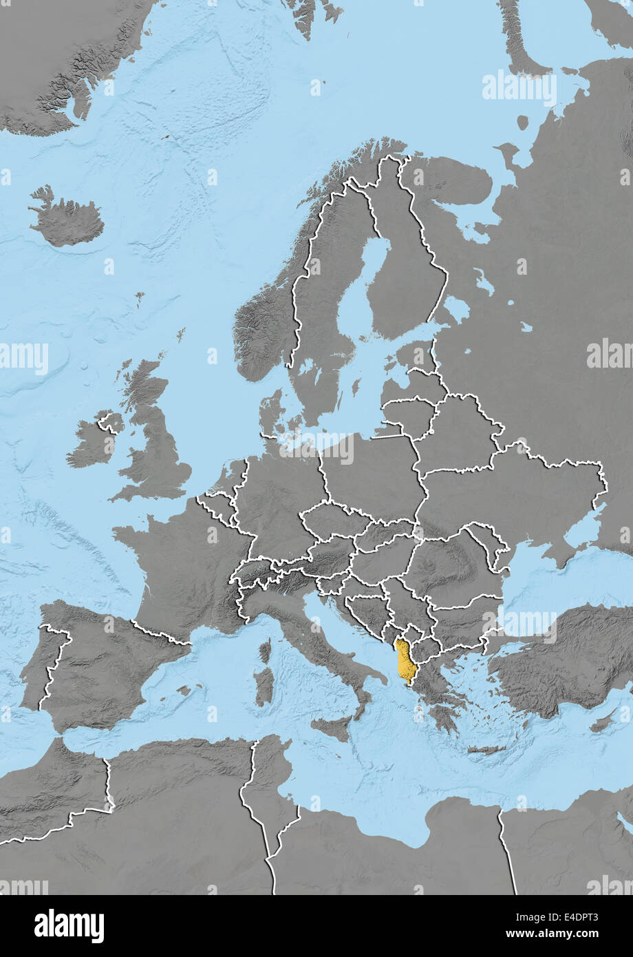 L'Albania, Mappa di sfiato Foto Stock