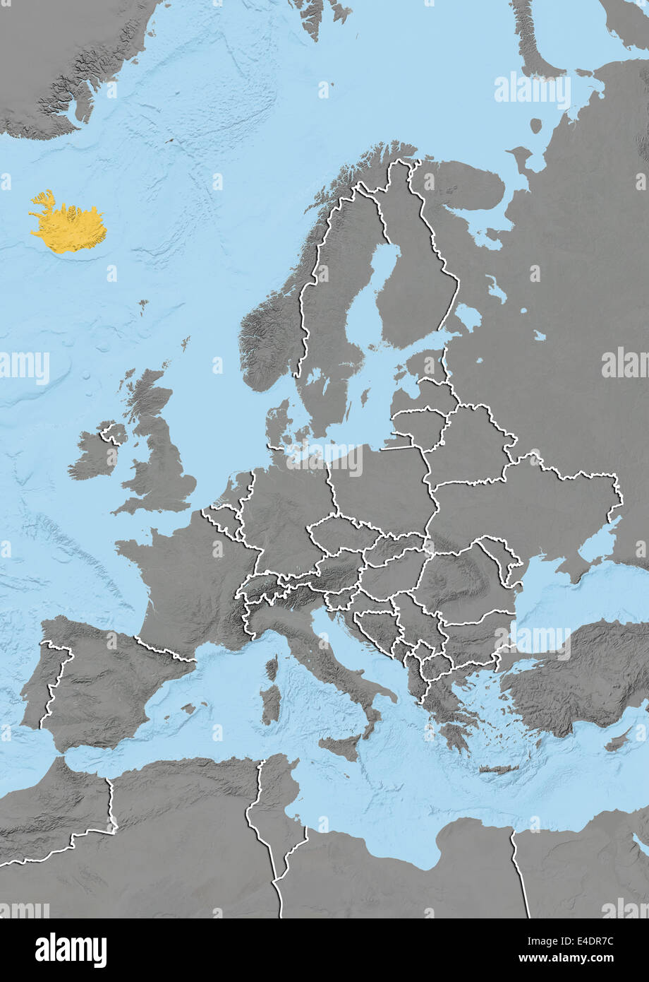 L'Islanda, Mappa di sfiato Foto Stock