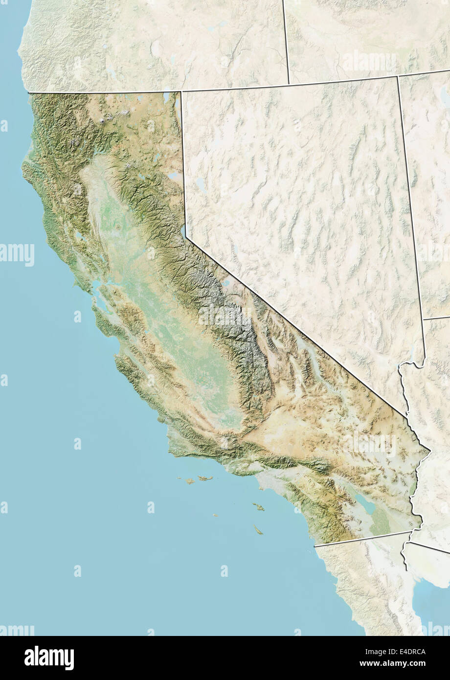 Stato della California, Stati Uniti, Mappa di sfiato Foto Stock