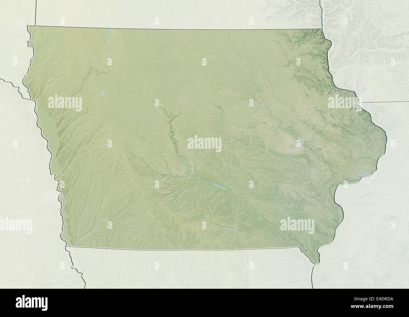 Stato di Iowa, Stati Uniti, Mappa di sfiato Foto Stock