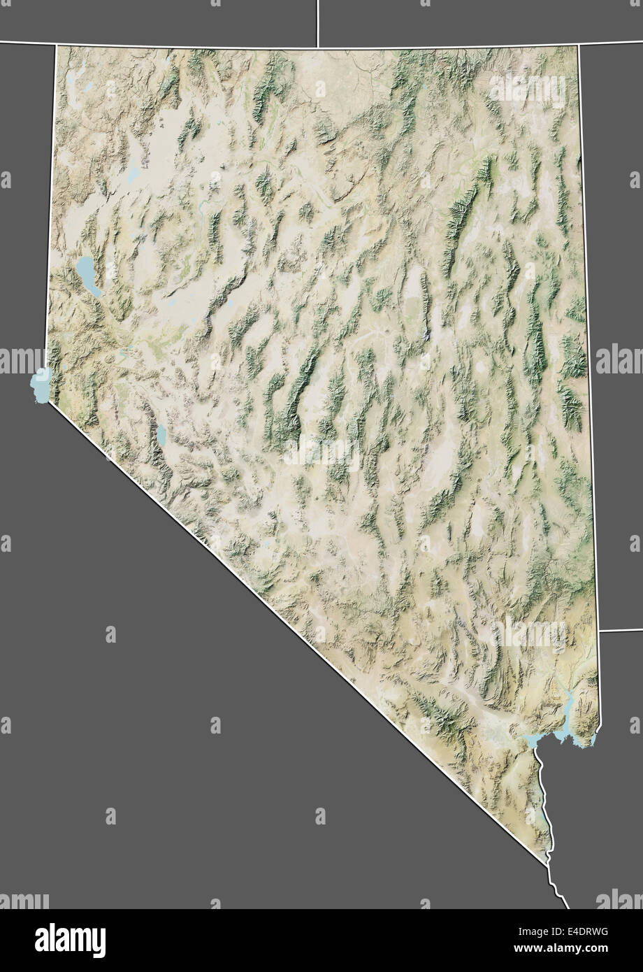 Stato del Nevada, Stati Uniti, Mappa di sfiato Foto Stock