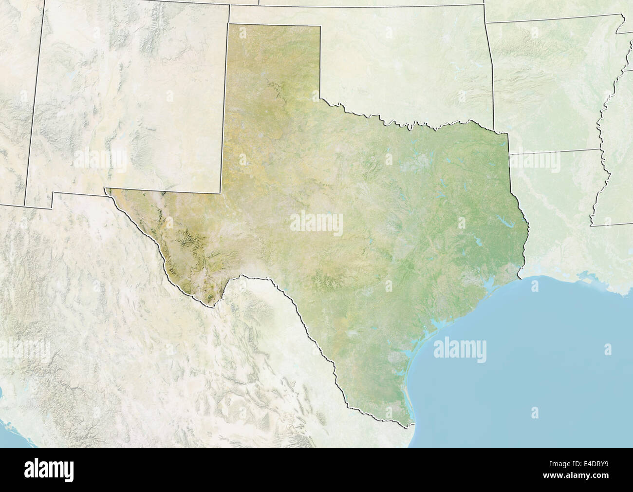 Stato del Texas, Stati Uniti, Mappa di sfiato Foto Stock