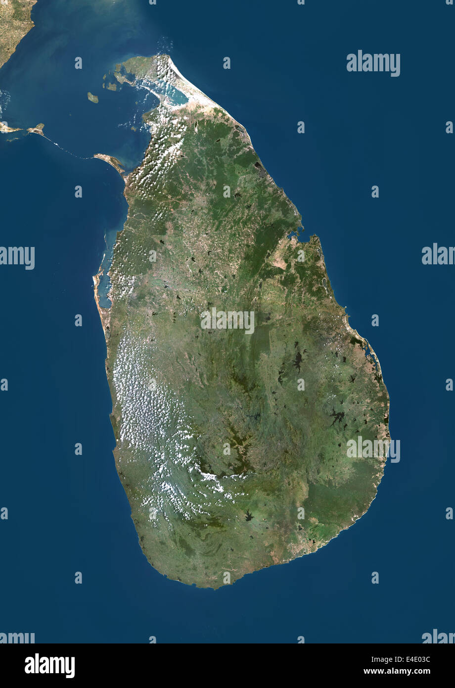Sri Lanka, True Color satellitare immagine Foto Stock