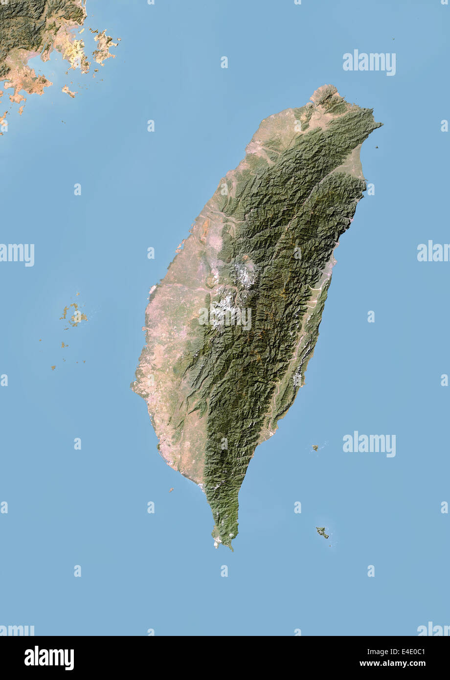 Taiwan, immagine satellitare con effetto Bump Foto Stock