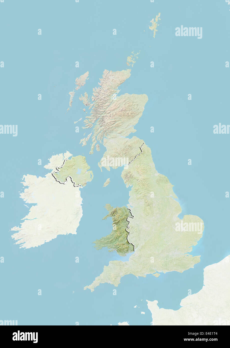 Regno Unito e del Galles, Mappa di sfiato Foto Stock