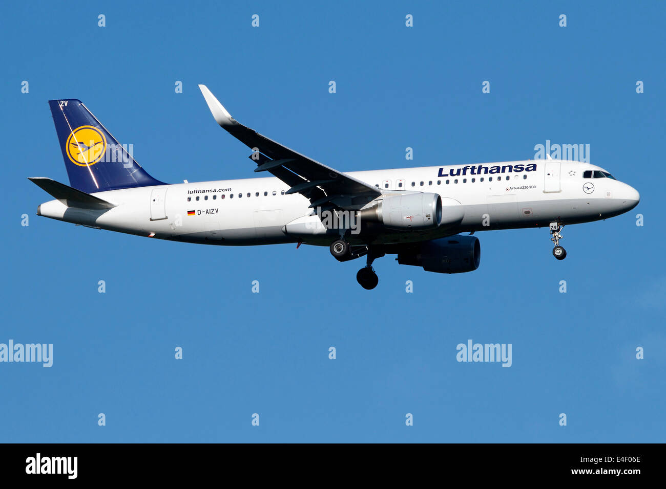 Un Lufthansa Airbus A320-200 sharklet. Foto Stock