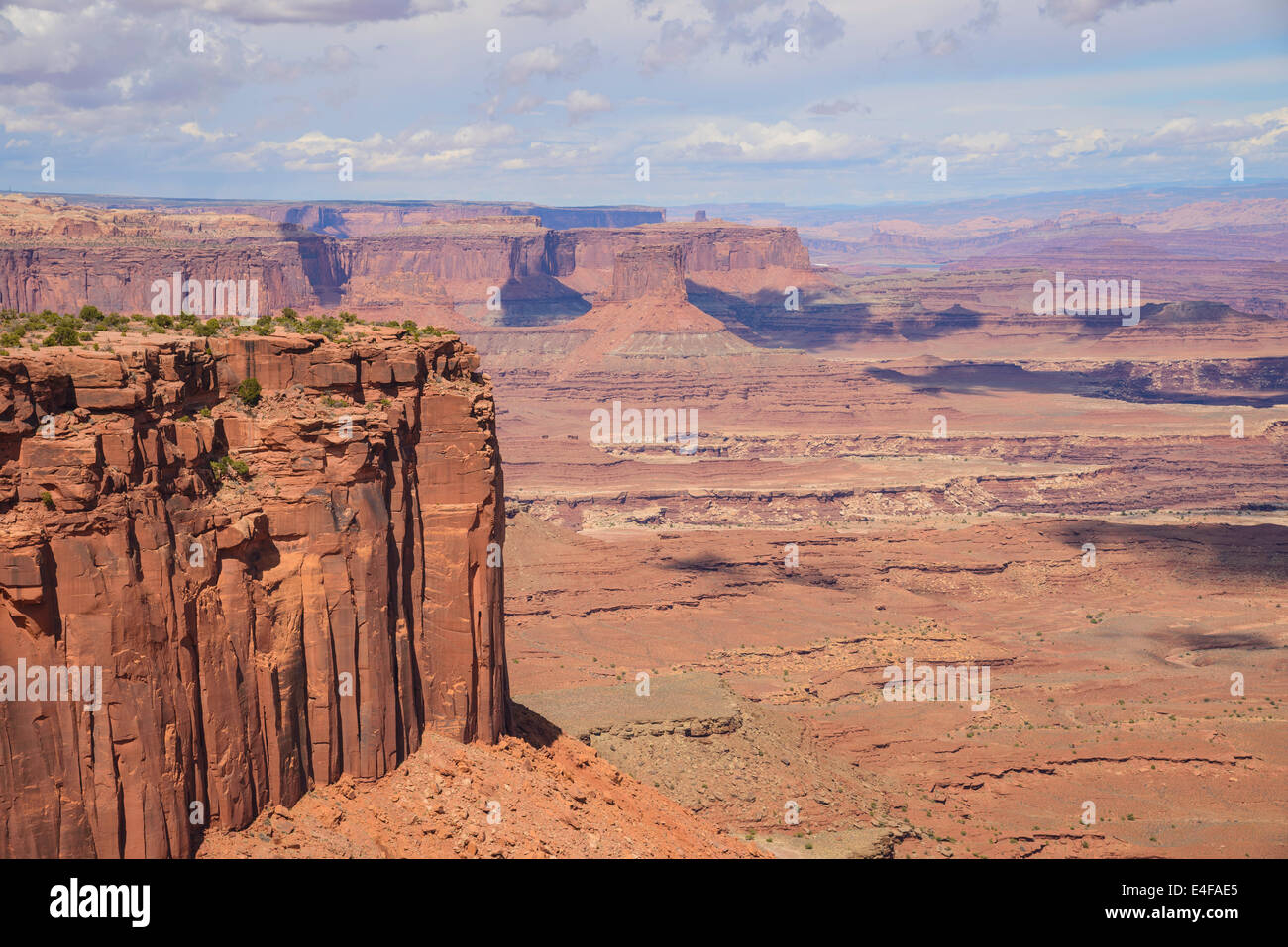 Grandview Point si affacciano, isole nel cielo, il Parco Nazionale di Canyonlands, Utah, Stati Uniti d'America Foto Stock