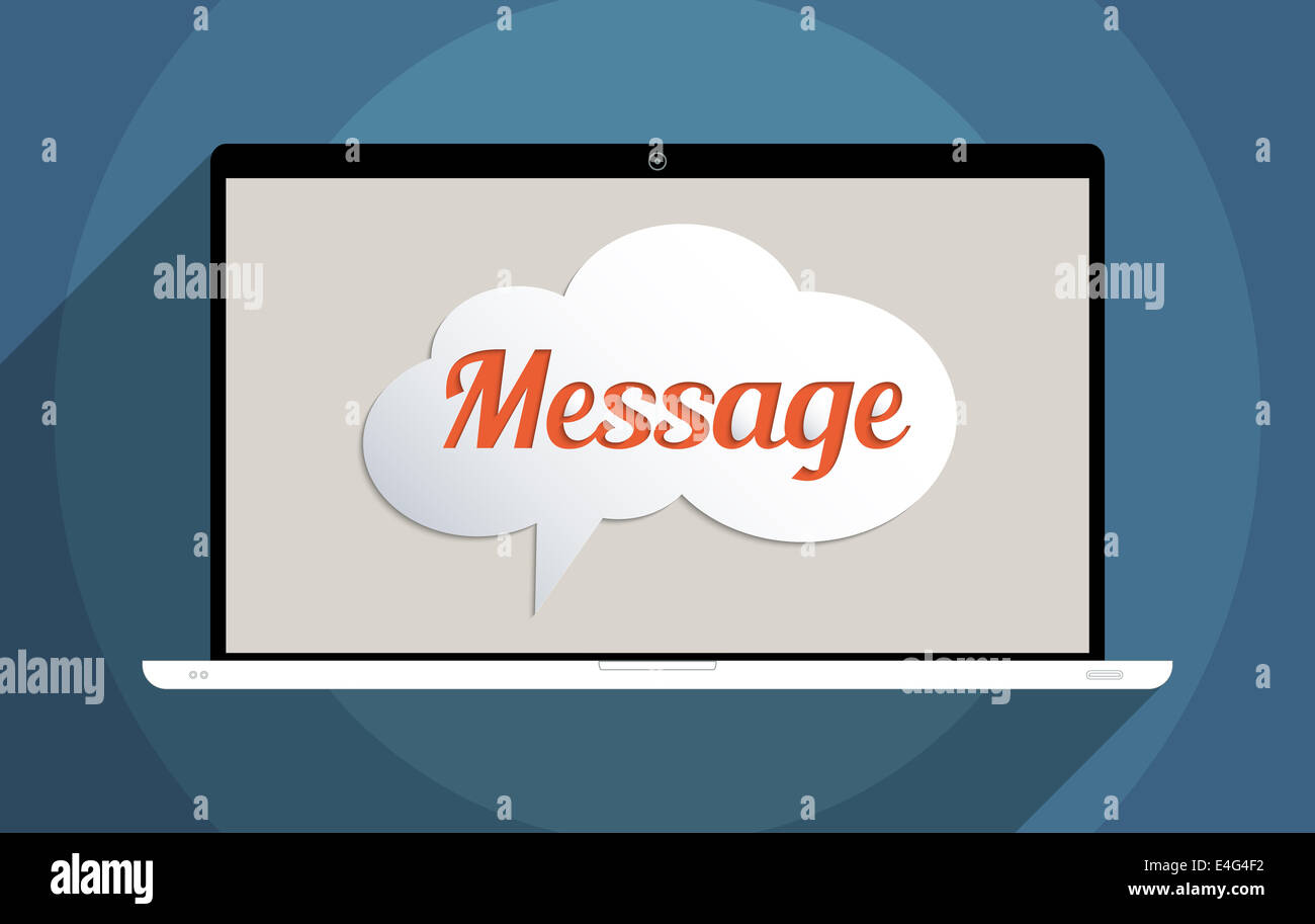 Concetto per il social network e social media. Design piatto illustrazione. Foto Stock