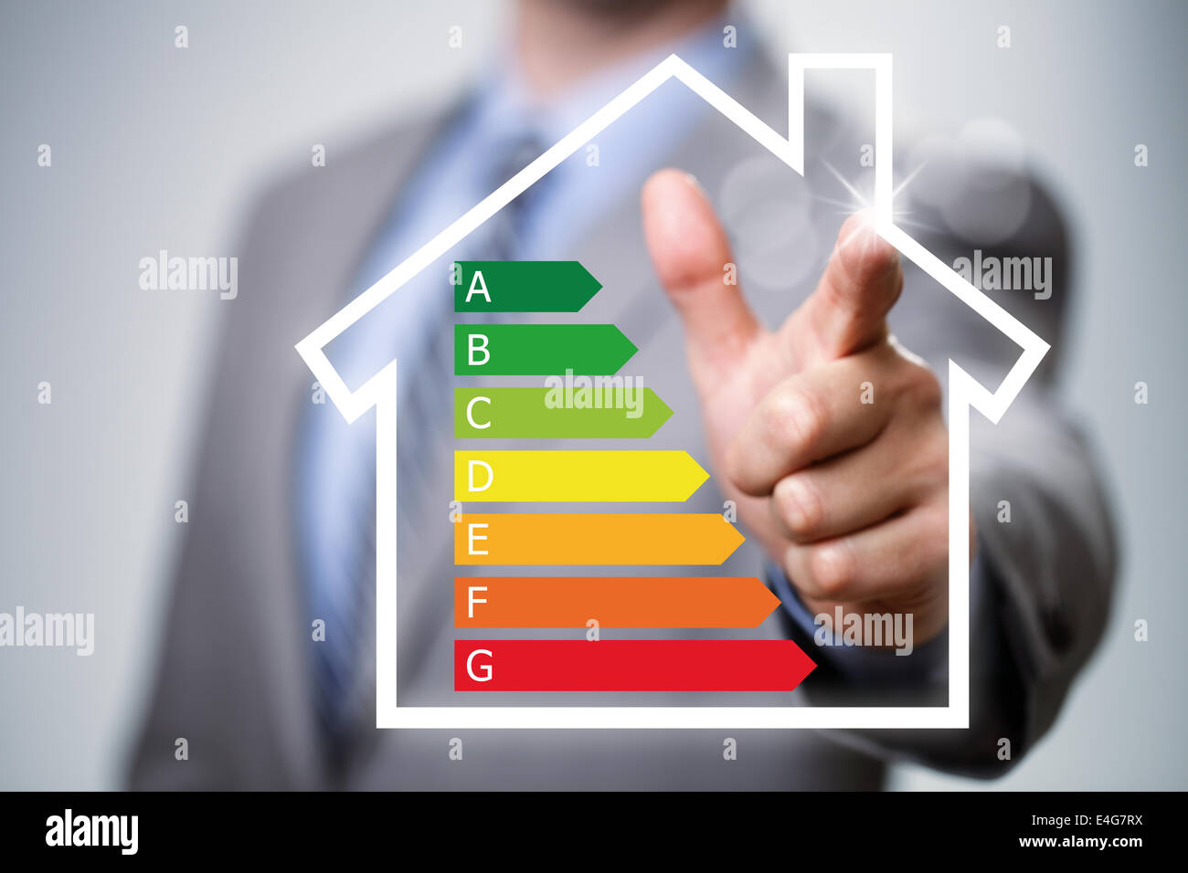 Efficienza energetica in casa Foto Stock