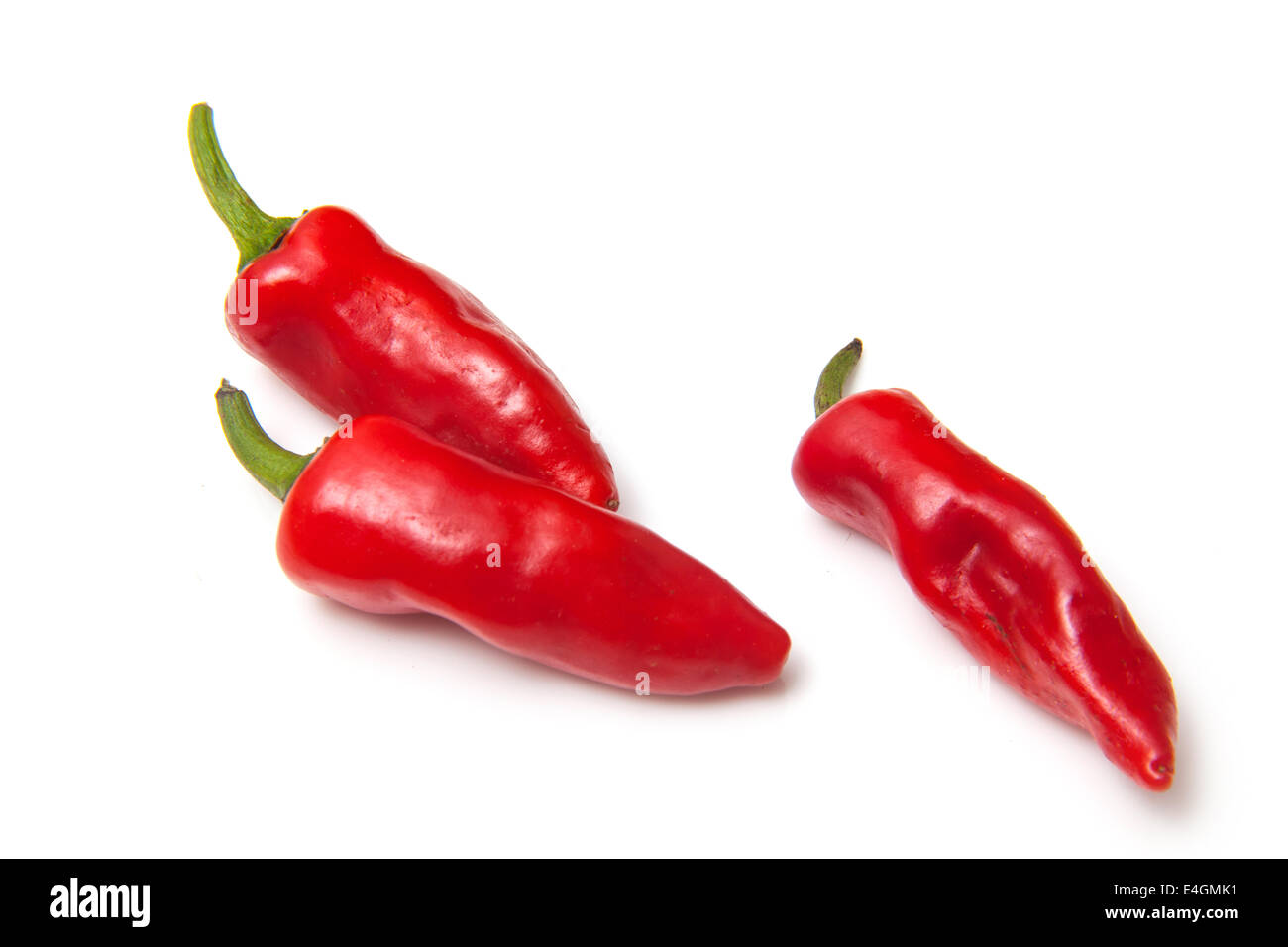 Red Hot Chili Peppers isolato su un bianco di sfondo per studio. Foto Stock