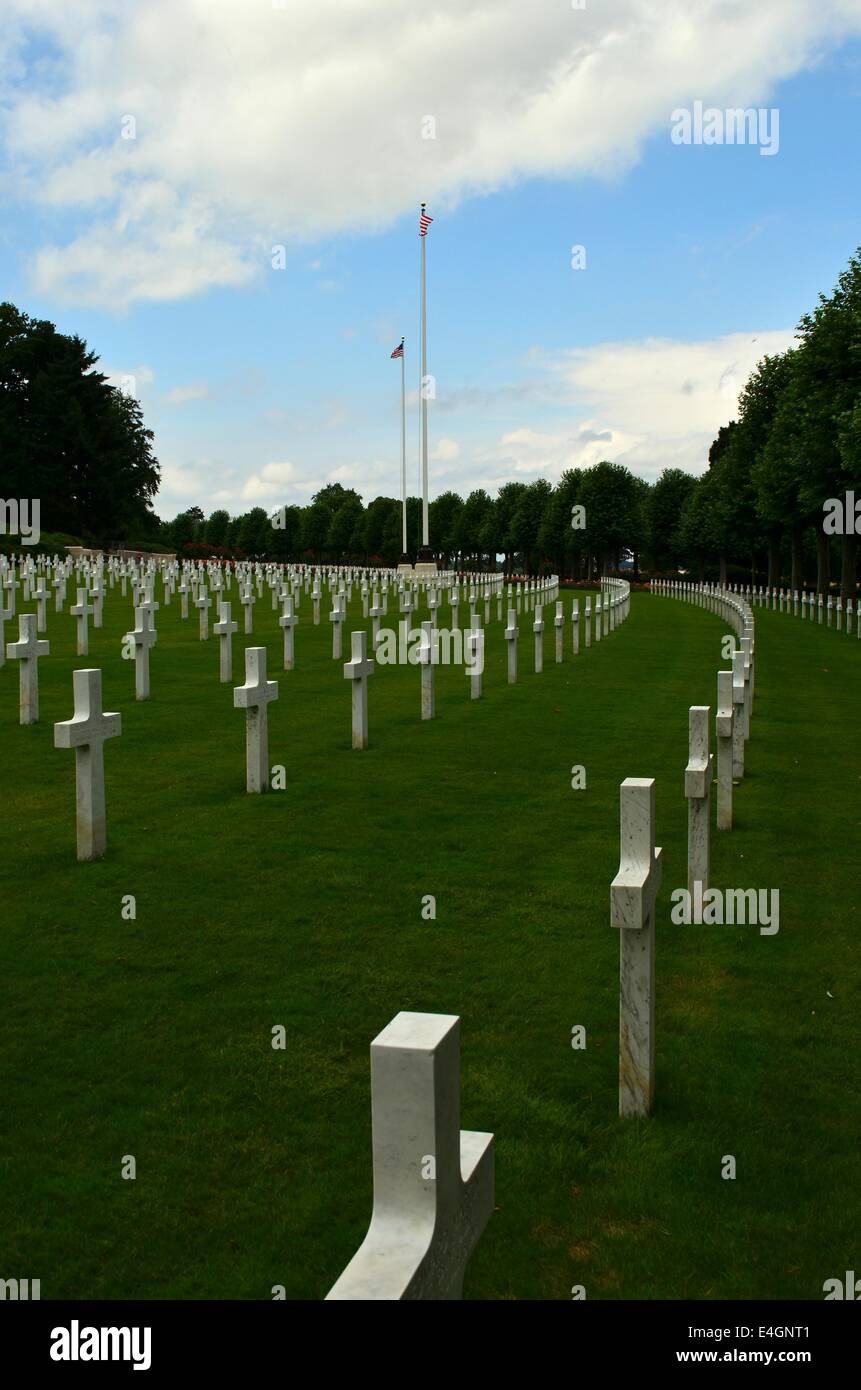 American WW1cimitero di Belleau legno Foto Stock