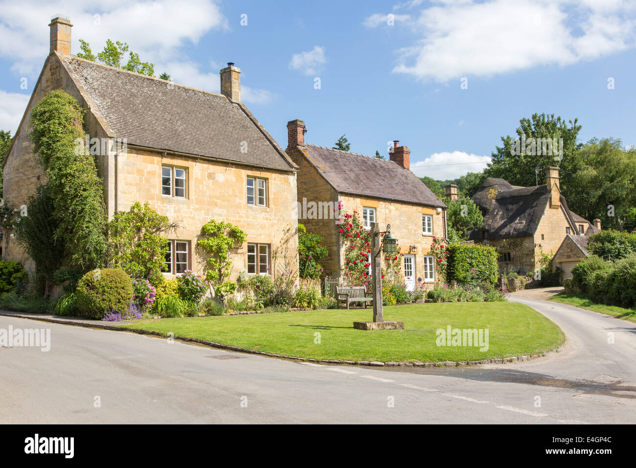 Il villaggio Costwold di Stanton, Gloucestershire, England, Regno Unito Foto Stock
